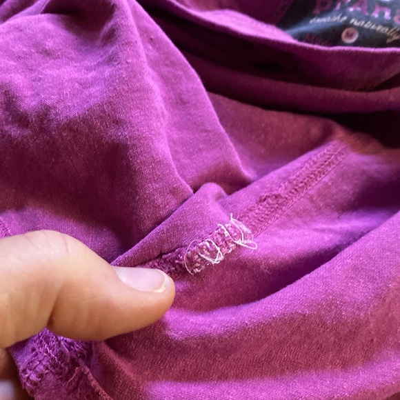 Prana Camisole Hemp cotton stretch ruffle shelf bra pink purple magenta medium M - Picture 10 of 11